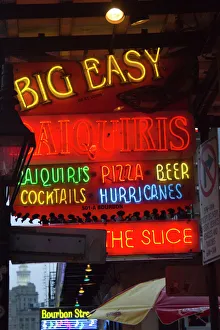 LA, New Orleans, French Quarter, neon signs on Bourbon Street LA, New Orleans, French Quarter, neon signs on Bourbon Street