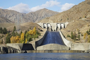 Lake Aviemore and Benmore Dam, Waitaki Valley, North Otago, South Island, New Zealand Lake Aviemore and Benmore Dam, Waitaki Valley, North Otago, South Island, New Zealand