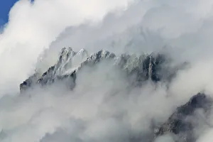Landscape of Cuernos del Paine shrouded in clouds, Torres del Paine National Park Landscape of Cuernos del Paine shrouded in clouds, Torres del Paine National Park