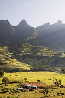 Landscape near the Escarpment of the Semien Mountains, Ethiopia Landscape near the Escarpment of the Semien Mountains, Ethiopia