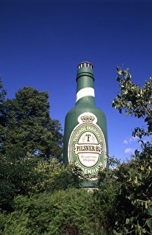 Life in Denmark with the famous Tuborg Brewery with beer bottle in Copenhagen Denmark Life in Denmark with the famous Tuborg Brewery with beer bottle in Copenhagen Denmark