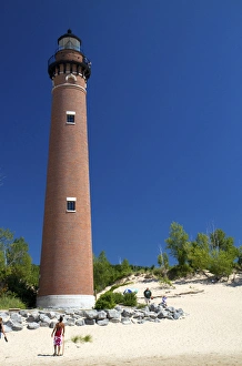 The Little Sable Point Light on Lake Michigan in Golden Township, Michigan, USA The Little Sable Point Light on Lake Michigan in Golden Township, Michigan, USA