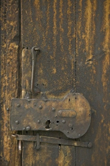 lock on lom Stave Church lom norway from 1200AD lock on lom Stave Church lom norway from 1200AD