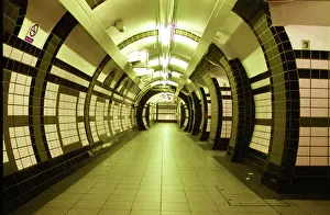 London, England. An empty night in the underground stations London, England. An empty night in the underground stations
