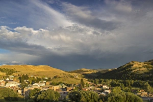 Looking down onto town from Boot Hill in Virginia City, Montana, USA Looking down onto town from Boot Hill in Virginia City, Montana, USA