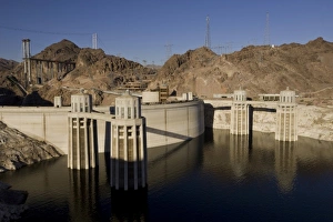 Low water levels at the Hoover Dam, Lake Mead, NV Low water levels at the Hoover Dam, Lake Mead, NV