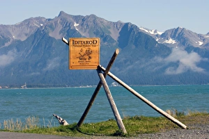A marker in Seward Alaska indicates the starting point of the original Iditarod Trail A marker in Seward Alaska indicates the starting point of the original Iditarod Trail