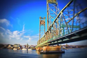 Memorial Bridge, Portsmouth, New Hampshire. Piscataqua River Memorial Bridge, Portsmouth, New Hampshire. Piscataqua River