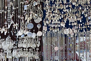 Mexico, Guanajuato State, Guanjuato. Silver Jewelry for sale by the famous Valenciana Mexico, Guanajuato State, Guanjuato. Silver Jewelry for sale by the famous Valenciana