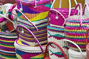 Mexico, Guerrero, Zihuatanejo. Mexican Baskets Mexico, Guerrero, Zihuatanejo. Mexican Baskets