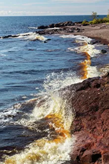 Minnesota, Temperance River State Park, Lake Superior shoreline Minnesota, Temperance River State Park, Lake Superior shoreline