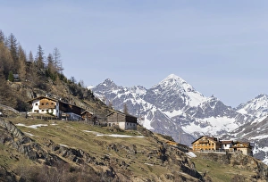 Mountain farm house in the Oetztal Alps during winter near Heiligkreuz. Europe, Central Europe Mountain farm house in the Oetztal Alps during winter near Heiligkreuz. Europe, Central Europe