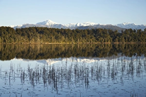 Mt Bowen and Lake Mahinapua, near Hokitika, West Coast, South Island, New Zealand Mt Bowen and Lake Mahinapua, near Hokitika, West Coast, South Island, New Zealand