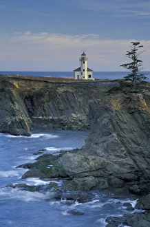 NA, USA, Oregon, Coos Bay Cape Arago Lighthouse at head of Coos Bay NA, USA, Oregon, Coos Bay Cape Arago Lighthouse at head of Coos Bay