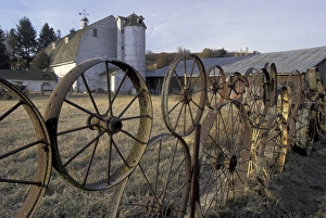 NA, USA, Washington, Uniontown Wheel-fence barn NA, USA, Washington, Uniontown Wheel-fence barn