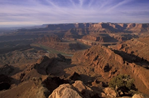NA, Utah, Moab. Dead Horse State Park, Dead Horse Point overlook and Colorado River NA, Utah, Moab. Dead Horse State Park, Dead Horse Point overlook and Colorado River