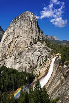 Nevada Fall, Half Dome and Liberty Cap, Yosemite National Park, California Nevada Fall, Half Dome and Liberty Cap, Yosemite National Park, California