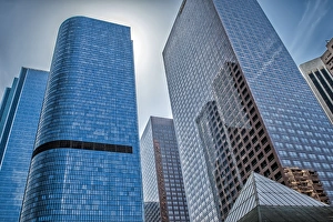 North America, Los Angeles, California. Skyscrapers and building reflections North America, Los Angeles, California. Skyscrapers and building reflections
