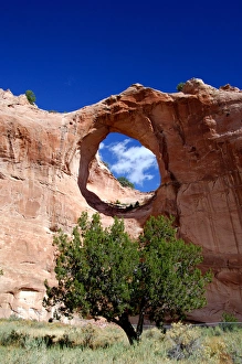 North America, USA, Arizona, Window Rock. Famous rock formation. Window Rock is the North America, USA, Arizona, Window Rock. Famous rock formation. Window Rock is the