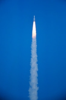 North America, USA, Florida, Cape Canaveral. A rocket launch at the John F. Kennedy North America, USA, Florida, Cape Canaveral. A rocket launch at the John F. Kennedy