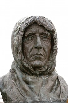 Norway. Statue of Roald Amundsen Ny Alesund Svalbard Archipelago, Norway Norway. Statue of Roald Amundsen Ny Alesund Svalbard Archipelago, Norway
