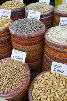Nuts in the Fish Market in Beyoglu, Istanbul, Turkey Nuts in the Fish Market in Beyoglu, Istanbul, Turkey