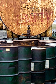 Empty Oil Barrels in the Arctic National Wildlife Refuge, Alaska Empty Oil Barrels in the Arctic National Wildlife Refuge, Alaska