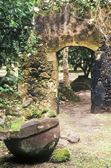 Old French sugar mill, Anse Chastanet Resort, Souffriere, St Lucia, Caribbean Old French sugar mill, Anse Chastanet Resort, Souffriere, St Lucia, Caribbean