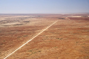 Oodnadatta Track, and Old Ghan Train Line, near William Creek, Outback, South Australia Oodnadatta Track, and Old Ghan Train Line, near William Creek, Outback, South Australia