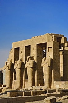 Osirid Statues, Mortuary temple built by Ramesses II, The Ramessuem on the West Bank at Luxor Osirid Statues, Mortuary temple built by Ramesses II, The Ramessuem on the West Bank at Luxor