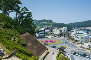 Overllook over Gongja from the Gongsanseong castle, South Chungcheong Province, South Overllook over Gongja from the Gongsanseong castle, South Chungcheong Province, South