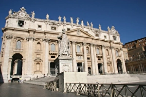 The Papal Basilica of Saint Peter. FaAade. Vatican City The Papal Basilica of Saint Peter. FaAade. Vatican City