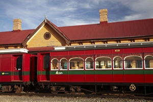 Passenger Carriage from West Coast Wilderness Railway at Railway Station, Regatta Point Passenger Carriage from West Coast Wilderness Railway at Railway Station, Regatta Point