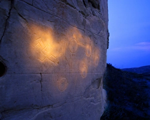 Petroglyphs at Writing on Stone Provincial Park in Alberta Canada Petroglyphs at Writing on Stone Provincial Park in Alberta Canada