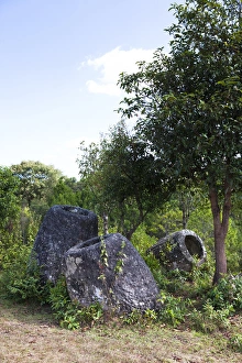 The Phonsavan Plain of Jars in Laos. This is site two The Phonsavan Plain of Jars in Laos. This is site two