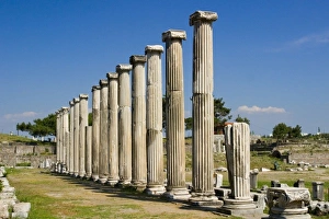 Pillars, Asclepion (Sanctuary of Asclepius) of Pergamon (Pergamum / Bergama) Western Pillars, Asclepion (Sanctuary of Asclepius) of Pergamon (Pergamum / Bergama) Western