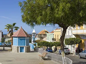 Praca 12 de Setembro. Sao Filipe, the capital of the island Praca 12 de Setembro. Sao Filipe, the capital of the island