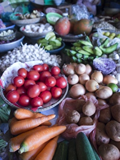 Produce for sale in a market in Hoi An, Vietnam Produce for sale in a market in Hoi An, Vietnam