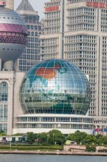 Pudong district skyline and Huangpu River Shanghai, China Pudong district skyline and Huangpu River Shanghai, China