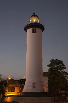 Puerto Rico, West Coast, Rincon, Punta Higuero Lighthouse, evening Puerto Rico, West Coast, Rincon, Punta Higuero Lighthouse, evening
