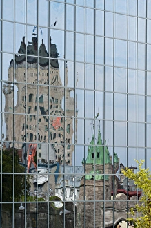 Quebec City, Quebec, Canada. Skyline reflections Quebec City, Quebec, Canada. Skyline reflections