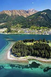 Queenstown and Lake Wakatipu, South Island, New Zealand - aerial Queenstown and Lake Wakatipu, South Island, New Zealand - aerial