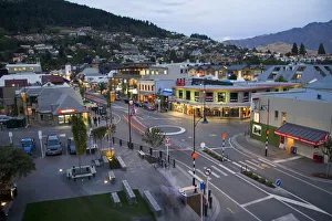 Queenstown, New Zealand. Central Queenstown at night Queenstown, New Zealand. Central Queenstown at night