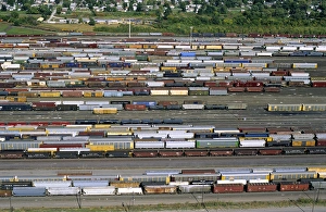 Railroad switchyard in East St. Louis, Illinois Railroad switchyard in East St. Louis, Illinois