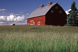 Red barn in Latah County, Idaho state PR (MR) Red barn in Latah County, Idaho state PR (MR)