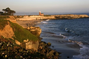 Red brick lighthouse at Santa Cruz, California Red brick lighthouse at Santa Cruz, California
