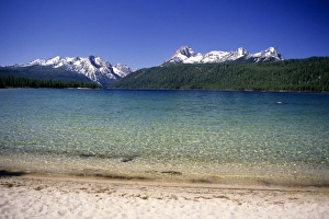 Redfish Lake and the Sawtooth Mountains in Stanley, Idaho Redfish Lake and the Sawtooth Mountains in Stanley, Idaho