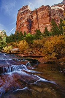 Redrock, Sandstone Walls and Left Fork of North Creek. Zion National Park, Utah Redrock, Sandstone Walls and Left Fork of North Creek. Zion National Park, Utah