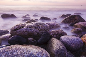 Rocks on the coast at dawn, Rye, New Hampshire Rocks on the coast at dawn, Rye, New Hampshire