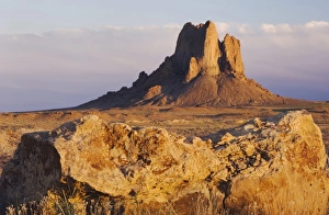 Rocks at sunset, Shiprock, Navajo Indian Reserve, New Mexico, USA, September Rocks at sunset, Shiprock, Navajo Indian Reserve, New Mexico, USA, September